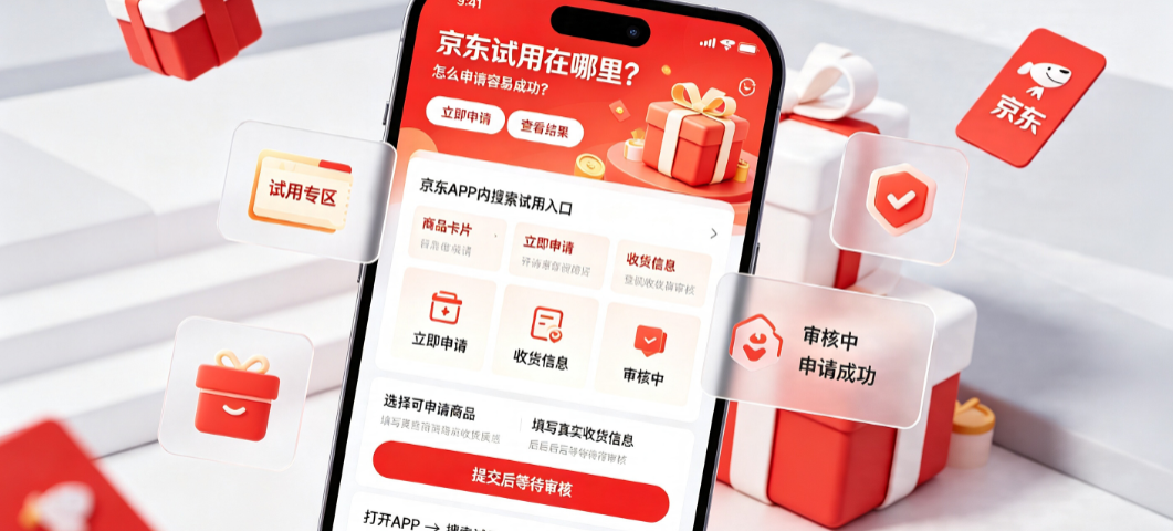 京东试用在哪里?怎么申请容易成功?