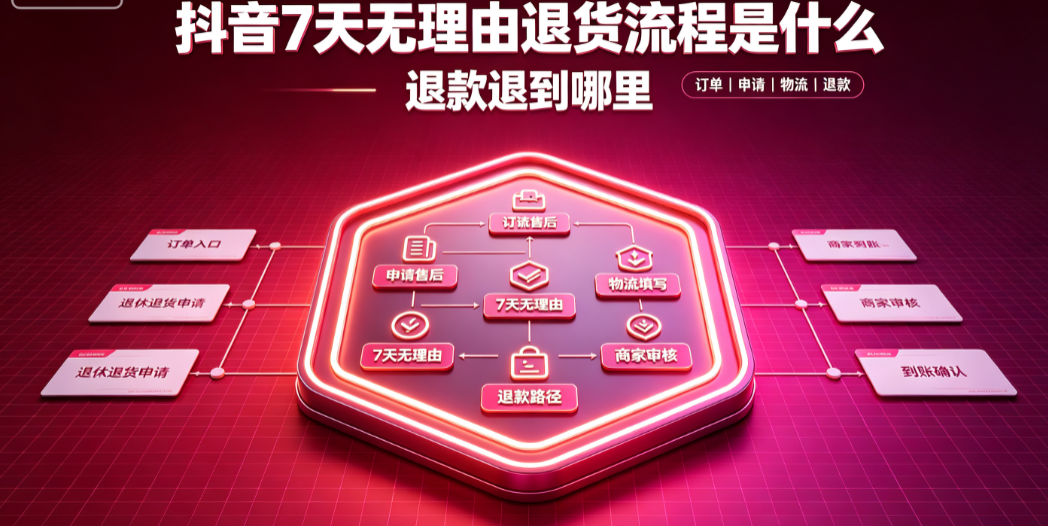 抖音7天无理由退货流程是什么?抖音退款退到哪里?