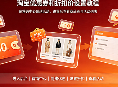 淘宝店怎么设置优惠券和折扣价?设置的优惠券在哪里查看?