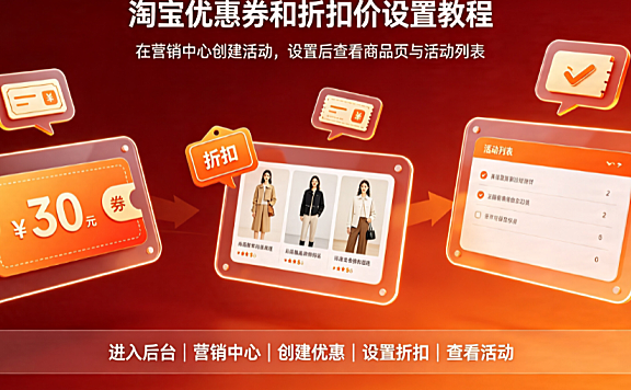 淘宝店怎么设置优惠券和折扣价?设置的优惠券在哪里查看?