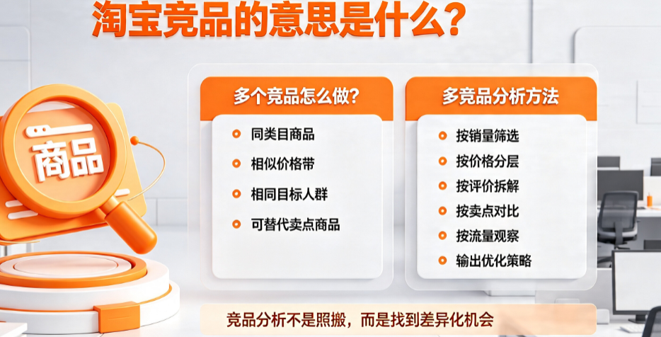 淘宝竞品的意思是什么?多个竞品怎么做?