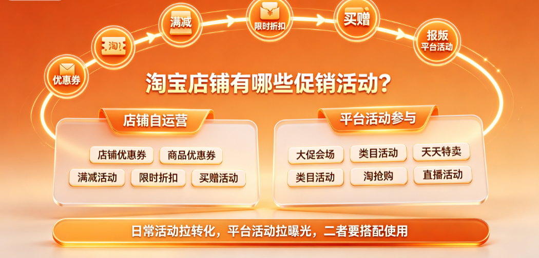 淘宝店铺怎么做促销活动?有哪些促销活动可以参与?