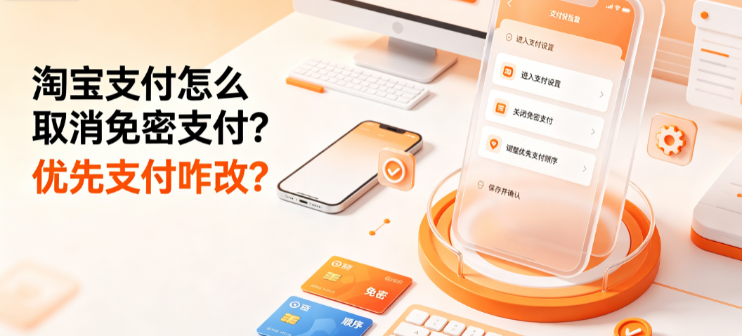淘宝支付怎么取消免密支付优先支付咋改？全操作指南