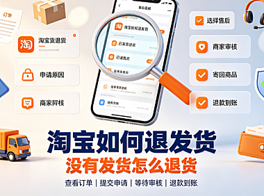 淘宝如何退发货?没有发货怎么退货?标准流程与拦截指南