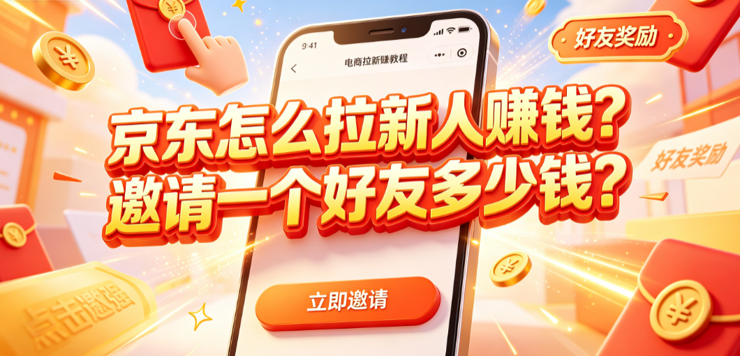 京东怎么拉新人赚钱?邀请一个好友多少钱?