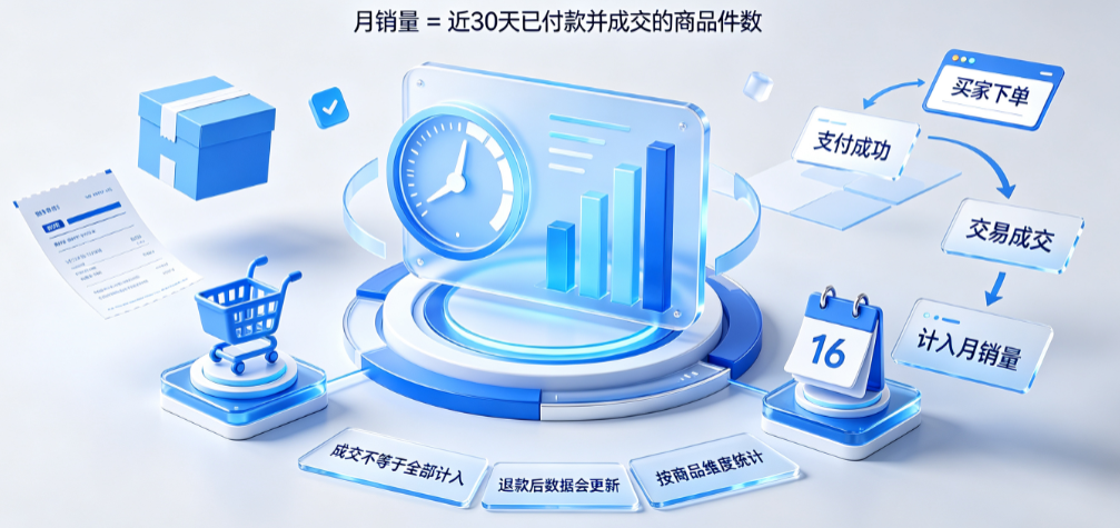 淘宝月销量怎么算？月销量和成交有什么关系？