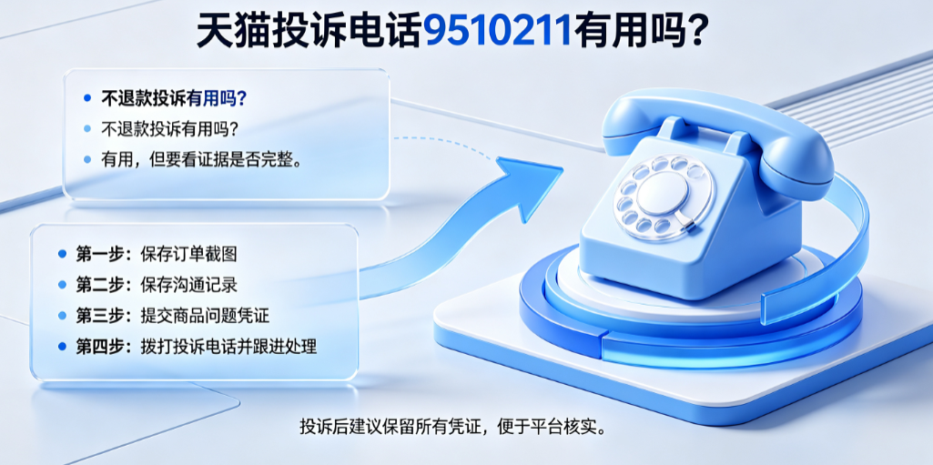 天猫投诉电话9510211有用吗?不退款投诉有用吗? 
