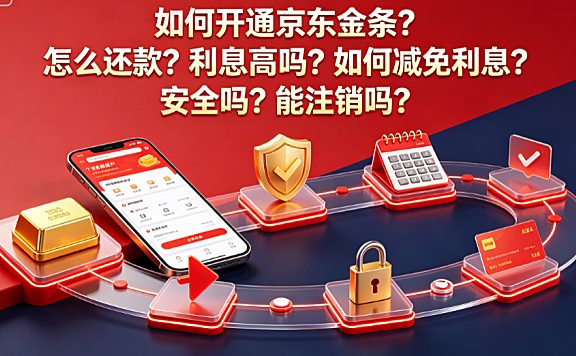如何开通京东金条?怎么还款?利息高吗?如何减免利息?安全吗?能注销吗?