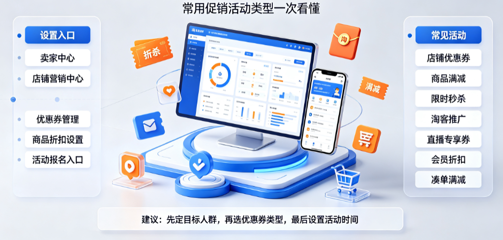 淘宝促销活动在哪里设置？都有哪些促销活动？