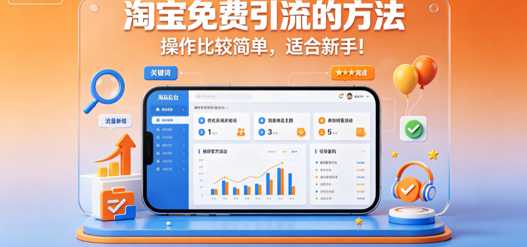 淘宝免费引流的方法,操作比较简单,适合新手! 实操指南