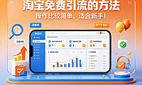 淘宝免费引流的方法,操作比较简单,适合新手! 实操指南