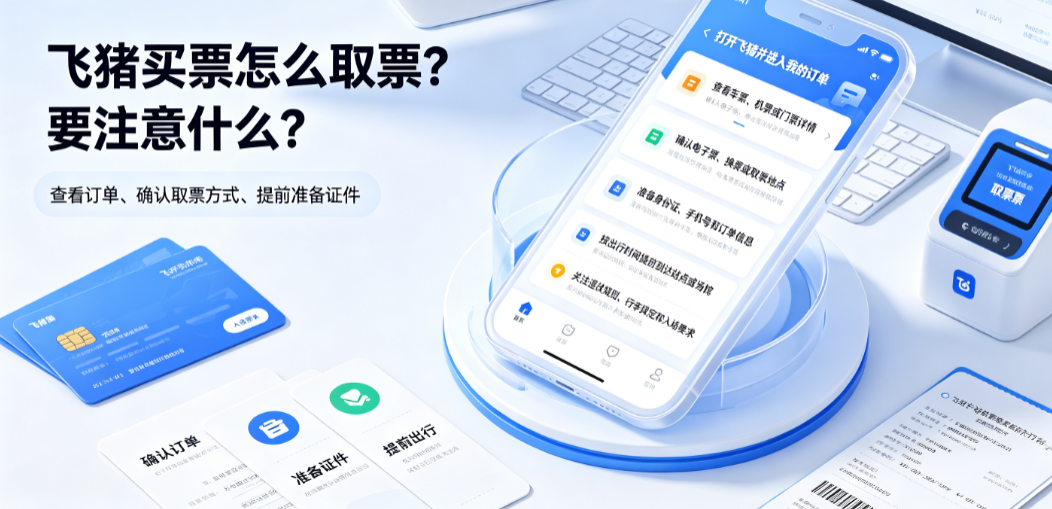 飞猪买票怎么取票要注意什么？全票种取票流程与避坑指南