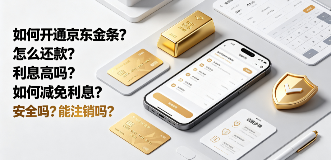 如何开通京东金条？怎么还款？利息高吗？如何减免利息？安全吗？能注销？