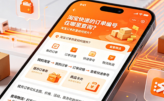 淘宝快递的订单编号在哪里查询?淘宝订单数量如何提升?
