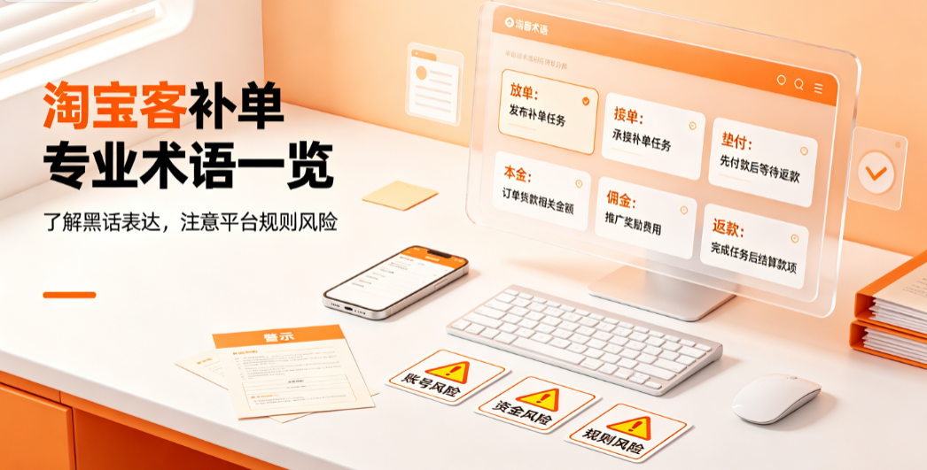 淘宝客补单专业术语有哪些?补单专业术语一览