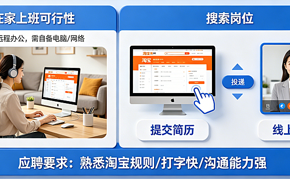 淘宝客服可以在家上班吗？在家上班怎么应聘？