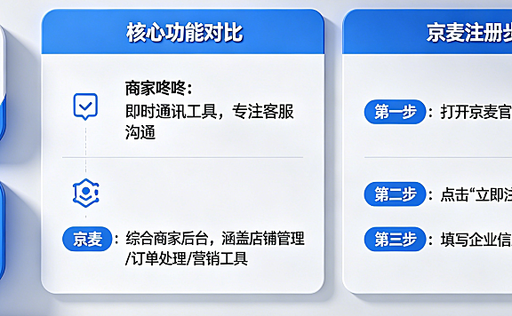商家咚咚和京麦有什么区别?京麦怎么注册