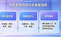 网页版拼多多登陆入口在哪?商家版是什么意思?