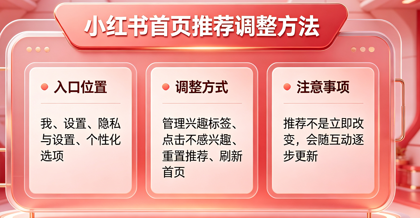 小红书怎么改首页推荐?方法介绍