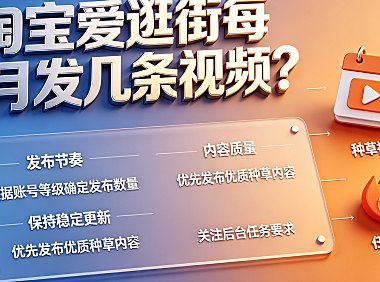 淘宝爱逛街每月发几条视频?视频账号入驻有何条件?