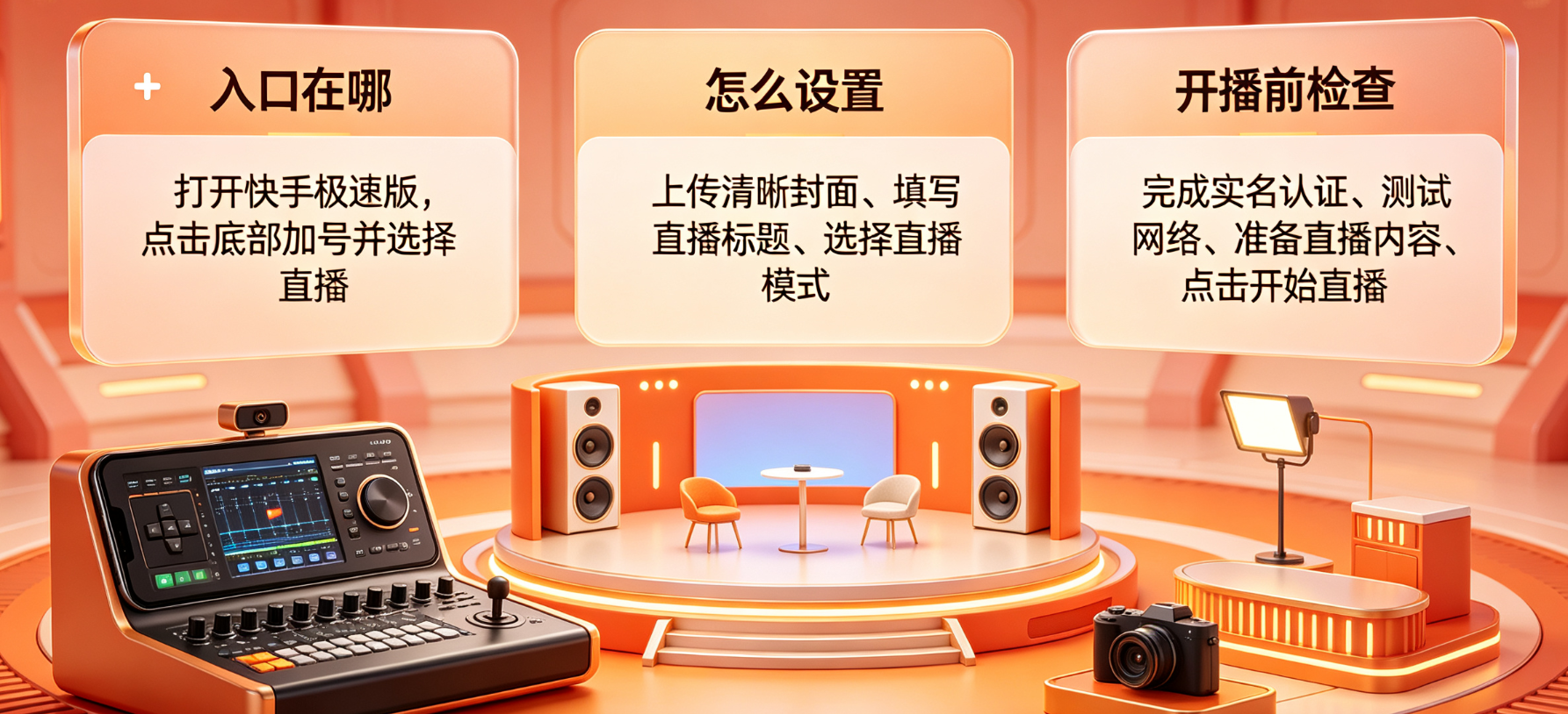 快手极速版怎么开直播求教程?附操作步骤