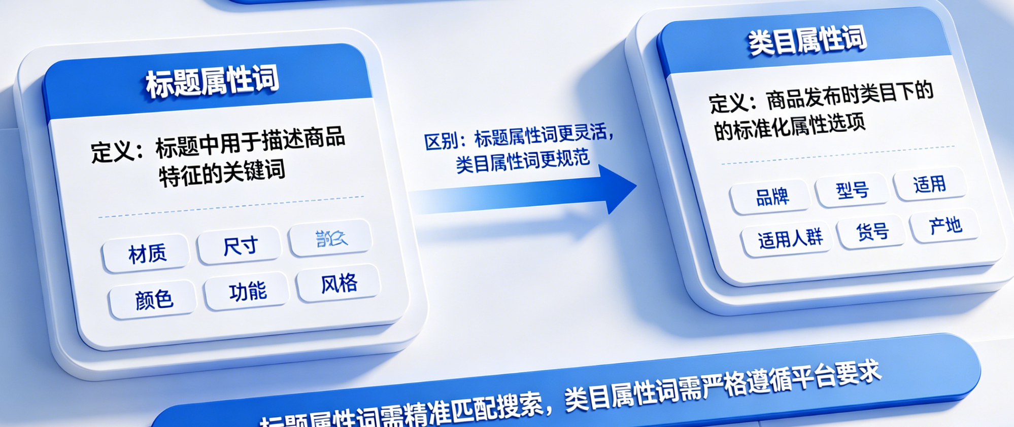 淘宝标题属性词有哪些?和类目属性词有区别吗?