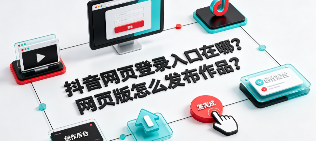 抖音网页登录入口在哪?网页版怎么发布作品?