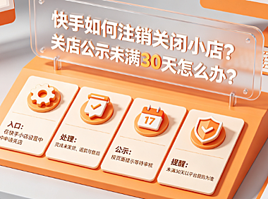 快手如何注销关闭小店关店公示未满30天怎么办？全指南