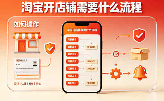 淘宝开店铺需要什么流程?如何操作?