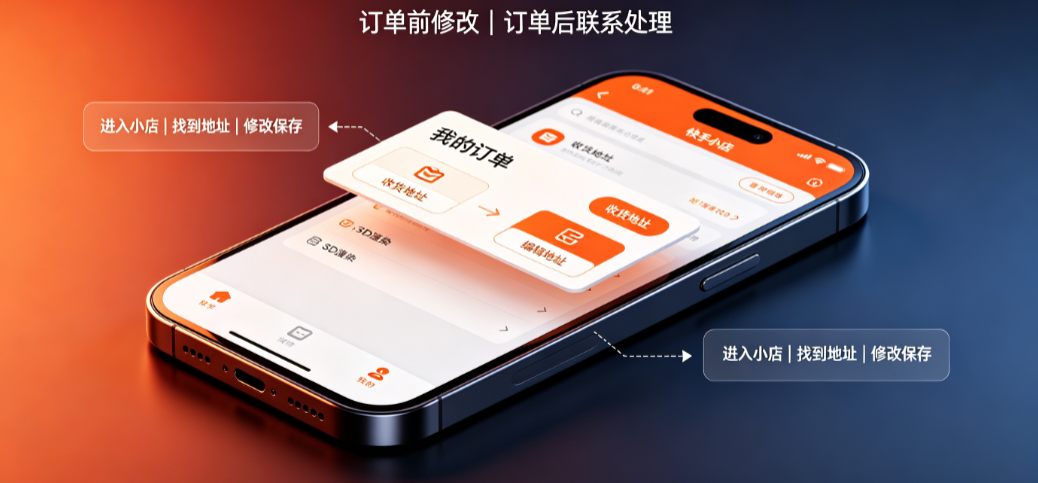 在快手小店上怎么改收货地址?地址填错了怎么办?