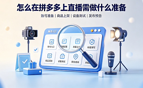 怎么在拼多多上直播?需做什么准备?