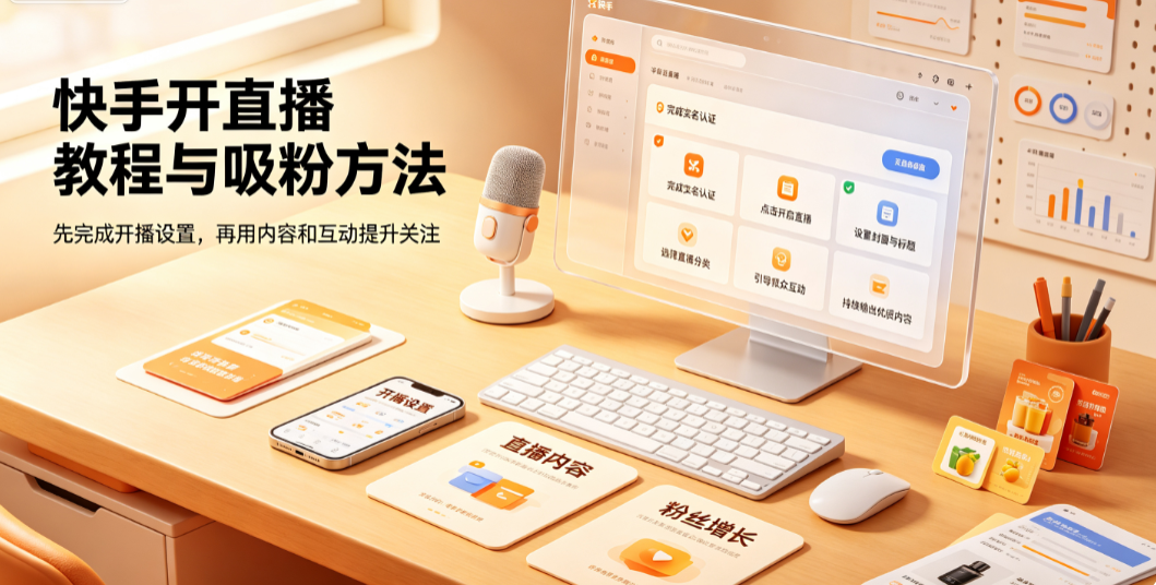 快手怎么开直播教程?如何吸粉?