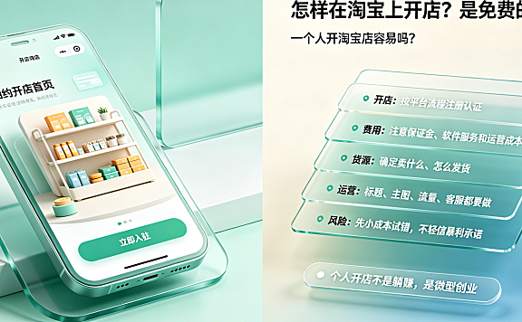怎样在淘宝上开店是免费的吗？一个人开淘宝店容易吗？新手开店真相与指南