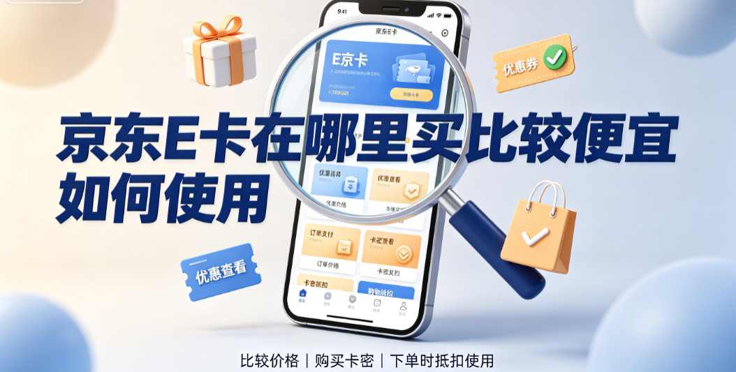 京东e卡在哪里买比较便宜?如何使用?