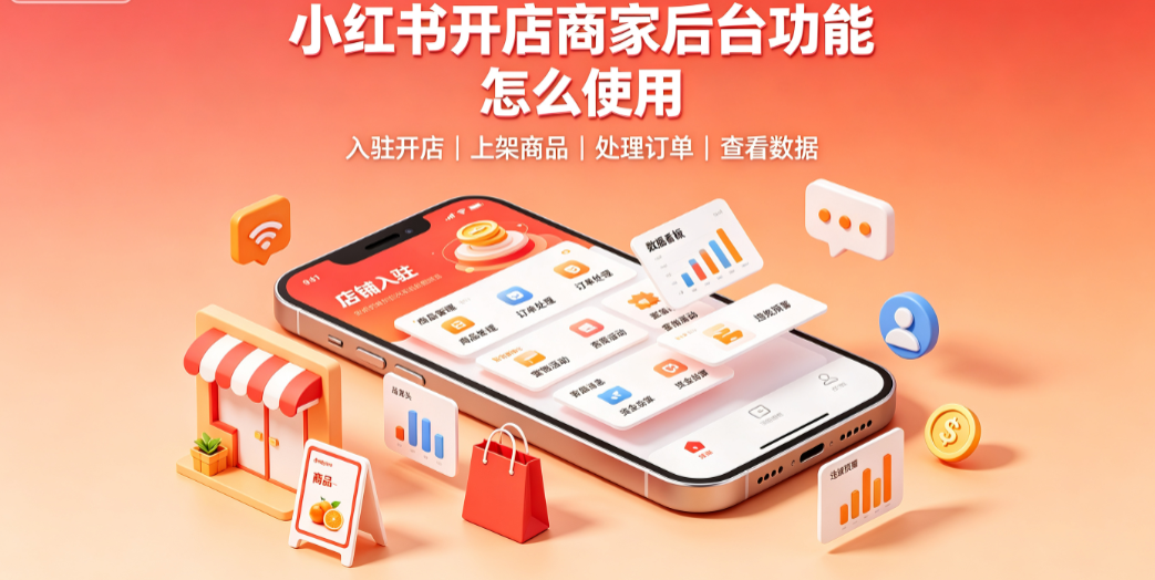 小红书开店的商家后台有哪些?怎么用?