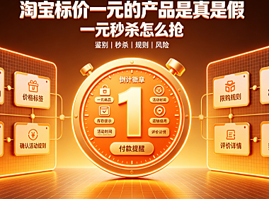 淘宝标价一元的产品是真是假?一元秒杀怎么抢?实操指南