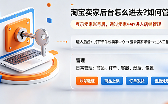 淘宝卖家后台怎么进去?如何管理店铺?全链路操作指南