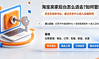 淘宝卖家后台怎么进去?如何管理店铺?全链路操作指南
