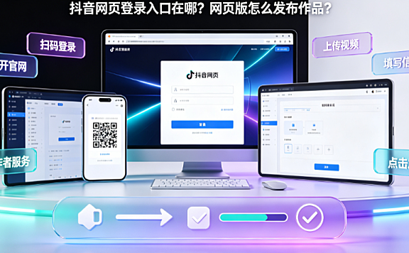 抖音网页登录入口在哪网页版怎么发布作品？全操作指南