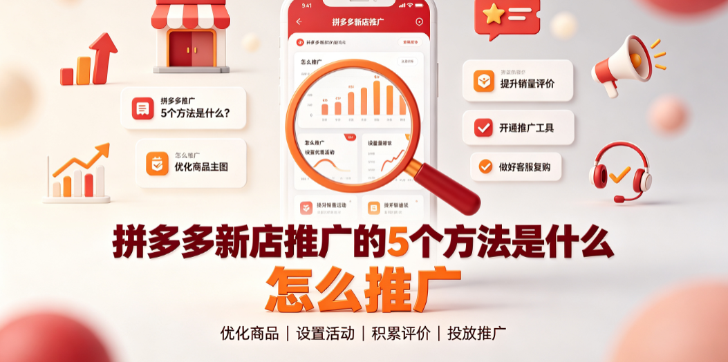 拼多多新店推广的5个方法是什么?怎么推广? 实操指南