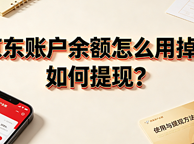 京东账户余额怎么用掉?如何提现?