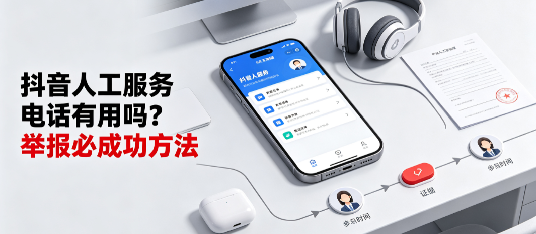 抖音人工服务电话有用吗？举报必成功方法全解析