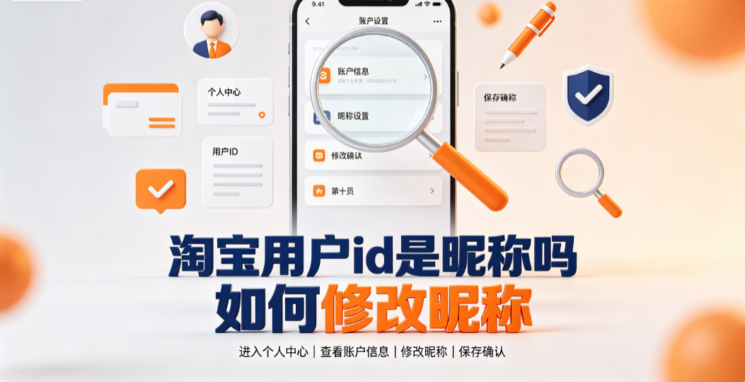 淘宝用户id是昵称吗?如何修改昵称?