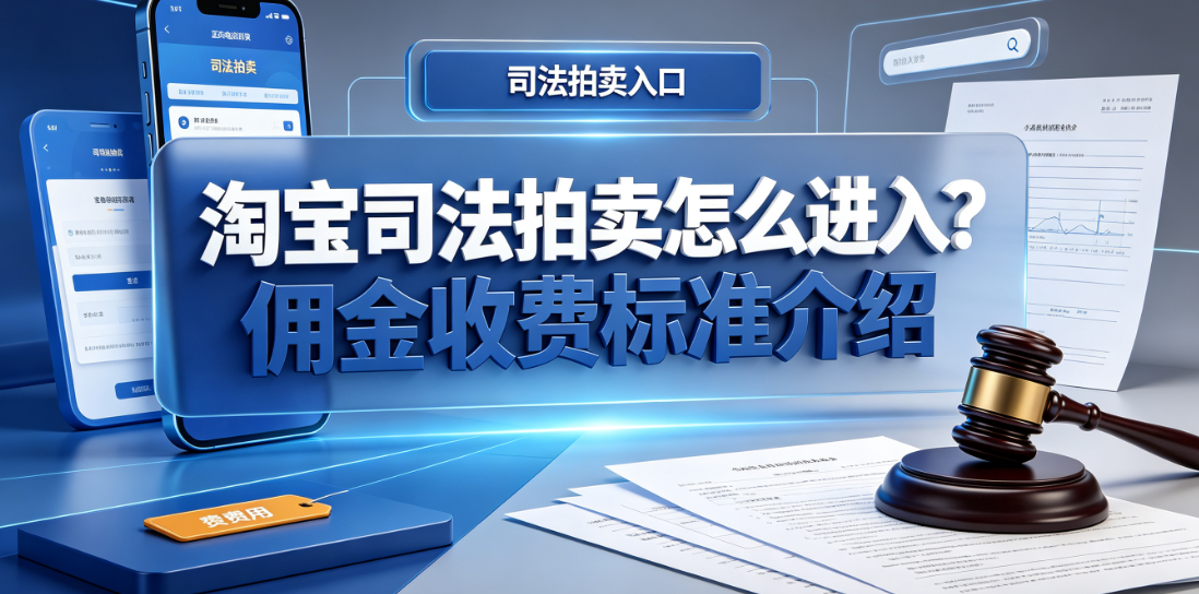 淘宝司法拍卖怎么进入?佣金收费标准介绍
