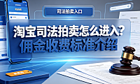 淘宝司法拍卖怎么进入?佣金收费标准介绍