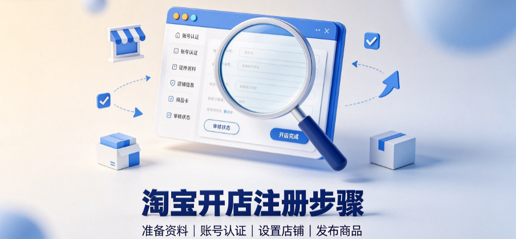 淘宝开店怎么注册?步骤是什么?