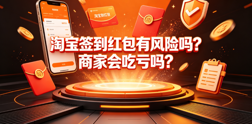 淘宝签到红包有风险吗?商家会吃亏吗?