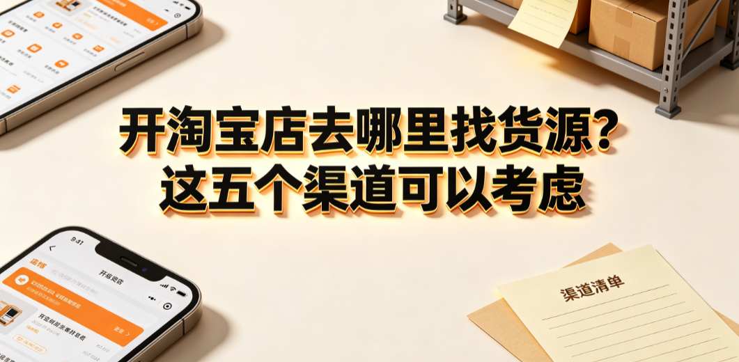 开淘宝店去哪里找货源?这五个渠道可以考虑