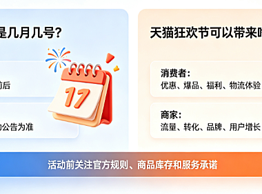 天猫狂欢节是几月几号?天猫狂欢节可以带来啥好处?
