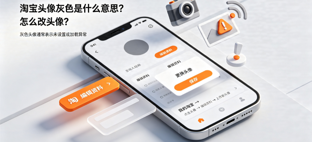 淘宝头像灰色是什么意思?怎么改头像?